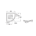 Roca A3740HM 扇形淋浴盆